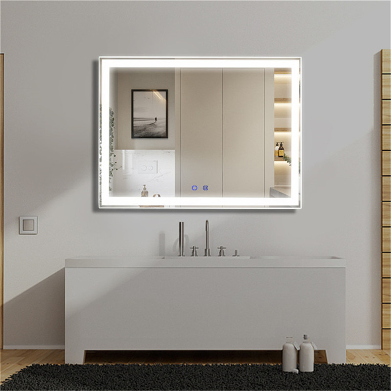 Εσωτερικός σχεδιασμός LED φωτισμένος καθρέφτης Vanity Mirror Καθρέφτης μπάνιου προσαρμοσμένος στο τοίχωμα